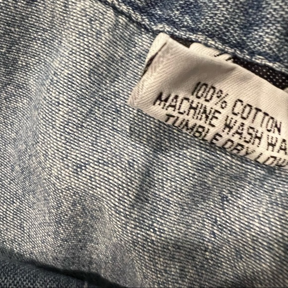 Vintage Planet-X Jeans Denim Button Front MIDI Skirt - Picture 7 of 7